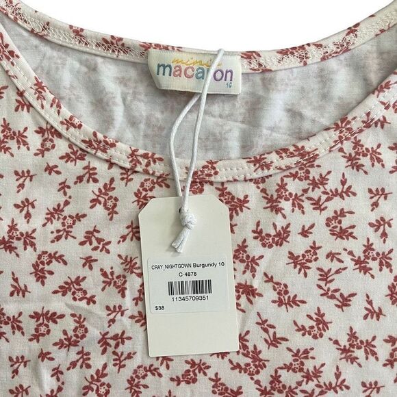 Mini Macaron Long Sleeve Nightgown NWT 10 - Picture 2 of 2
